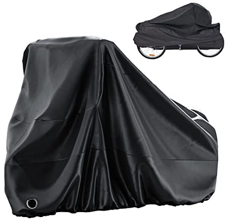 MOONCOOL Adult Tricycle Cover Trike Cover, 3 Wheeled Bicycle Bike Cover for Outdoor Storage Waterproof, Dust Wind Proof for Bikes