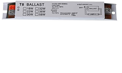 INPETS T8 220-240V AC Ballasts de Lampe Fluorescente à Ballast électronique de Tension 2x58W (Color : 58w)