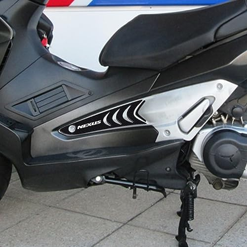 labelbike - 2 Harz Aufkleber für Trittbrettschutz, kompatibel für Gilera Nexus 300-500 - Carbon-ähnlich