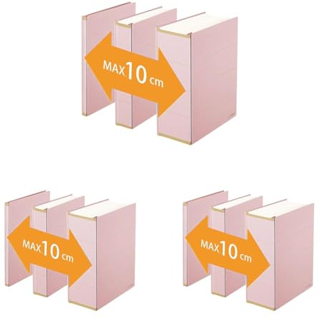 PLUS Japan, Zero Max Platzsparordner in Pink, 3er Pack (1 x 1 Ordner)
