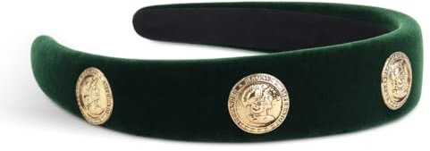 SXQLYH Serre-Tête en velour, Bandeau Matelassé Vintage, Serre-tête bombé pour Cheveux Femme, Larges Serre-Têtes, Cerceau de Cheveux, pour Femme et Fille, pour Fitness, Bain - Vert