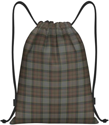 Rucksack mit Kordelzug, Unisex-Strangtasche, Sport-Turnbeutel, lässiger Tagesrucksack, Kordelzug-Sackpack,Outlander Fraser Tartan
