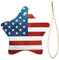 Vintage American USA Flagge Weihnachten Anhänger Keramikmaterial Exquisite fünfzackige Sternform Atmosphäre Anhänger Weihnachtsbaum Dekoration