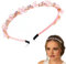 Cerchietto per capelli da donna con cristalli rosa, copricapo per capelli con strass scintillanti, per donne e ragazze