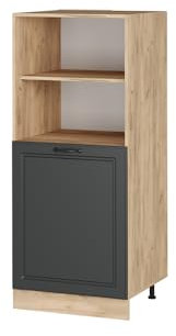 Vicco Herdumbauschrank R-Line, Herdschrank, Anthrazit Landhaus, 60 cm