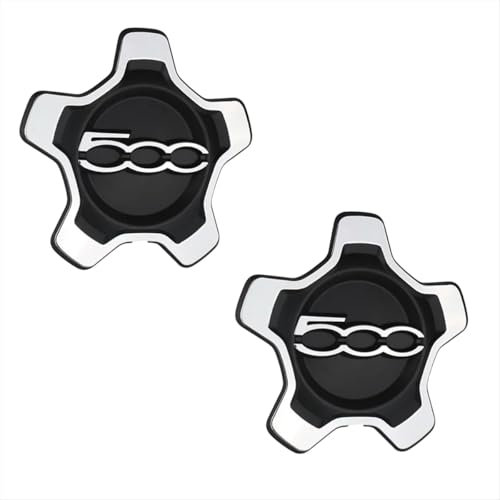 FUWUDI 4 Stück Nabendeckel für FIAT 500X 2016-2021 2022, Radnabenkappen, Felgendeckel, Wheel Caps für Auto Ersetzen Nabendeckel, ABS Auto Zubehör Radnaben