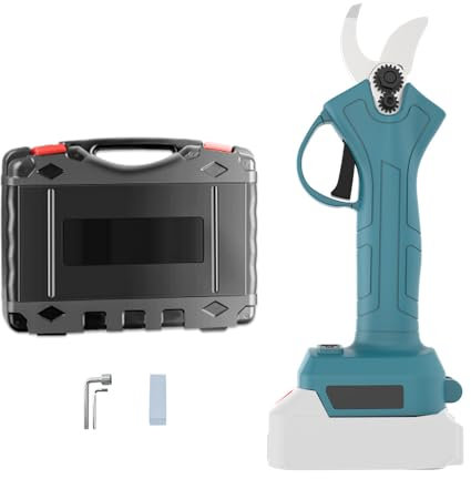 Akkus-Astschere für Makita 18V, Professionelle Elektrische Gartenschere mit Akku 3000mAh und Ladegerät, Max 30mm Schneiddurchmesser, für Gärten, Obstgärten (Ohne Akku)