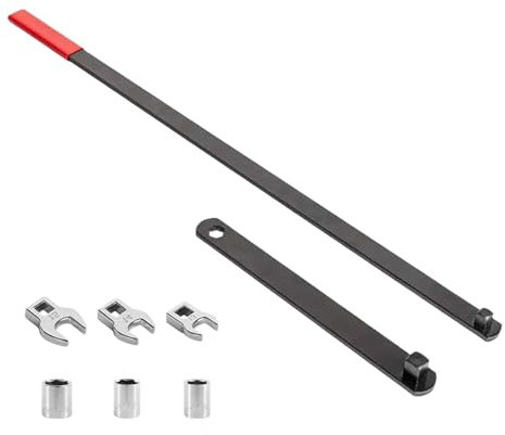 Herramienta de ajuste de polea tensora de acero, llave de polea tensora completa para prolongar la vida útil de la correa y mejorar la eficiencia del coche
