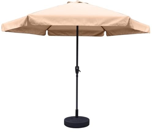 MA MAISON Ombrellone da Giardino Tondo 3 Metri - in Alluminio, Regolabile, da Esterno, Impermeabile, con Manovella, Tubo Ø 40 mm- Resistente ai Raggi UV