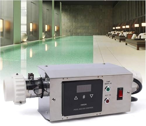 Wsexyy Bomba De Calor De Piscina, Calentador De Piscina, Intercambiador De Calor De Termostato De 3kW, Controlador De Pantalla Digital De Pantalla Táctil, Bomba De Calor De Baño para Piscinas De SPA