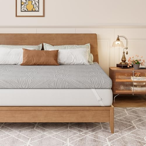 Vesgantti Topper 140x200cm, 7,5 cm Gel Memory Schaum Matratzentopper H3/H4, Zwei Härtegrade, Oeko-TEX Bezug 60°C waschbar, rutschfest mit Reißverschluss, für Bett & Schlafsofa