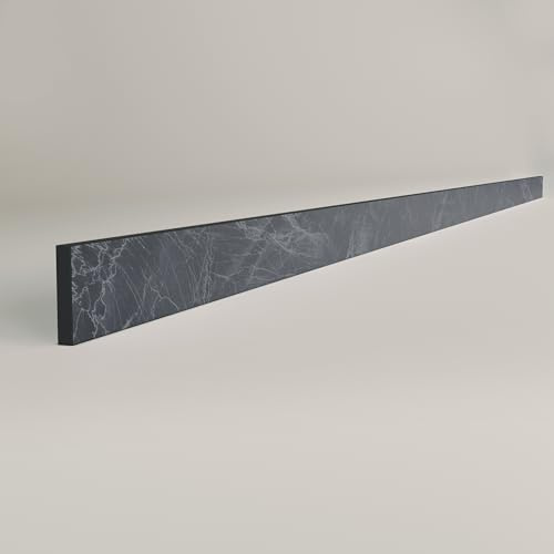Top Worktops Storm Vein Marble Compact Laminate Upstand Worktop 3050 x 75 x 12 mm – Modern Slim Profile, Waterproof, Heat & Scratch Resistant, Easy to Install, Solid Core for Kitchens & More