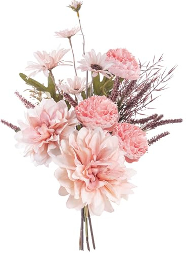 maifey Künstliche Seidenblumen, rosa künstliche Pfingstrosen, Blumenstrauß, Hochzeitsstrauß, Tafelaufsatz, Blumenarrangement, Party, Heimdekoration, Tischdekoration