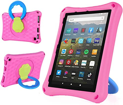 Schutzhülle für Tablets mit 10 2023/2021, leicht, stoßfest, mit Ständer, kinderfreundlich. Nicht geeignet für HTC8 iPad Samsung Tablets,Pink
