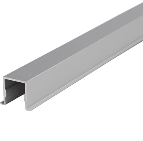 Rehoetom Kit de rail de porte coulissante à suspendre sur le dessus, matériel de porte pliable, capacité de charge de 60 kg, poulie rotative lisse, ensemble double rail de 50 cm pour placard et