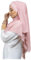 Lamis Hijab - Fertiger Hijab Schal Kopftuch zum Überziehen, gekreuzt, mit integriertem Bonnet-Untertuch, für muslimische Damen, islamischer Schal Gr. Einheitsgröße, Rosa