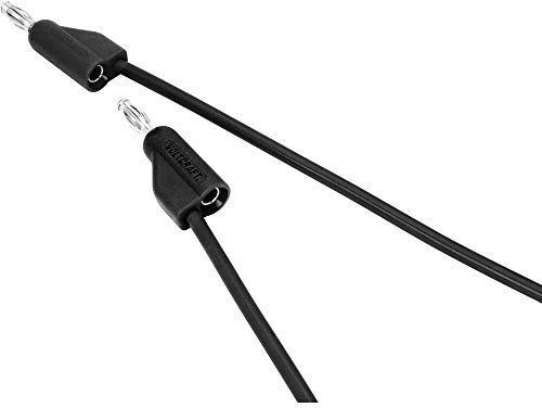 Messleitung VOLTCRAFT [männlich 4 mm, männlich 4 mm] 1,00 m, schwarz, 1 Stück