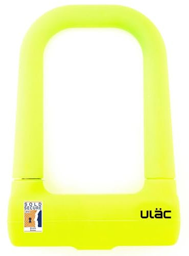 ULAC – Candado Bicicleta en U Stockholm | Máxima Seguridad Nivel 10/10 | Cerradura Antirrobo con 2 Llaves Abloy | Grillete de Acero Templado 14 mm Anti Robos | Bici Eléctrica, Moto, Patinete