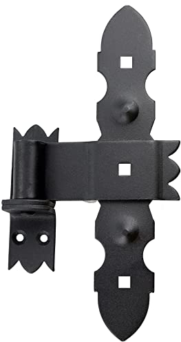 1 Stück Kreuzbänder Mittelband Tor-Mittelband Türband 280 mit Kloben Schwarz