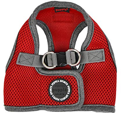 Puppia Soft Harness II - Weiches Westengeschirr für kleine und mittelgroße Hunde - sehr komfortabel und leicht anzuziehen, Wein Rot, PUHB1770WNS