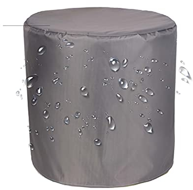 FOGUO Gartenmöbel Abdeckung Rund 60X60cm, Schutzhülle für Gartentisch Wasserdicht, 420D Oxford-Gewebe Abdeckhaube, Winddicht Abdeckplane mit Zugkordel, Möbelsets für Tisch und Stühle