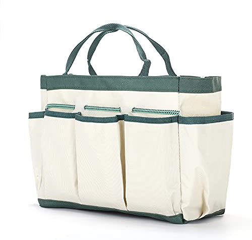 1 PCS Canvas Garten Werkzeugtasche für Gartenwerkzeug, Gartengerätetasche mit 9 Kleinen Taschen, strapazierfähige Gartentasche, Mehrzweck Garten Werkzeug Tasche, Gartengeschenke für Damen und Herren