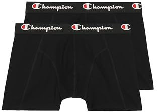 Champion Herren Core x2 Retroshorts, Schwarz, S (2er Pack)