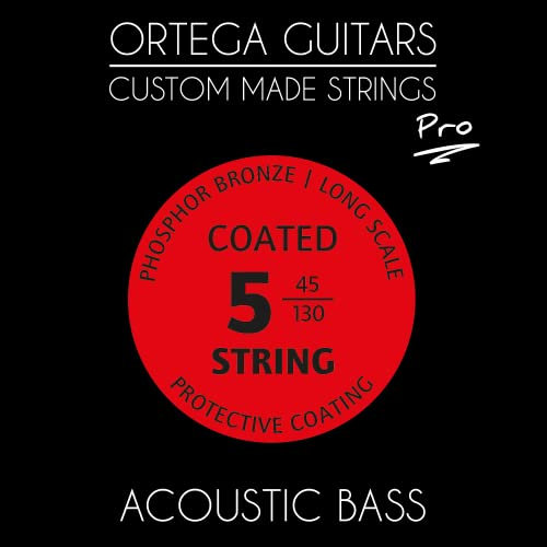 Ortega Guitars Custom Made Strings - Pro - 5-saitiger Akustikbass - Phosphor Bronze beschichtet (ABP-5)
