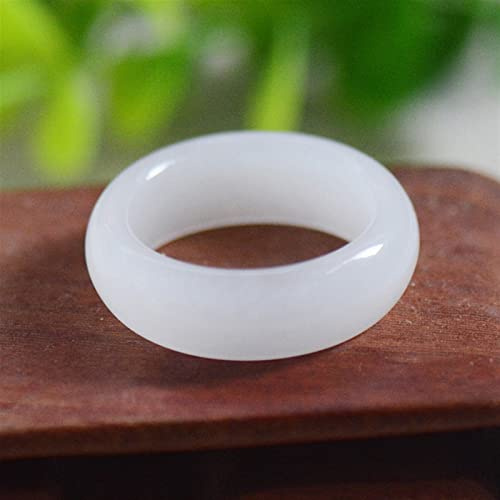 Weißer Jade Ring for Männer und Frauen Paare Tail Ring (Size : Inner diameter20mm)