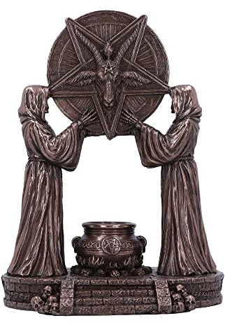 Nemesis Now Baphomet's Altar Figur 18,5 cm, Kunstharz, Bronze, Baphomet Ornament, Baphomets Altar Figur, fachmännisch handbemalt, in feinstem Harz gegossen