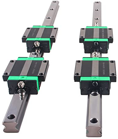 CNCYEAH 2 guide lineari HGR20 – 500 mm + 4 pezzi HGW20CC blocco scorrevole parti CNC ad alta precisione per frese CNC, torni, stampanti 3D, guide lineari