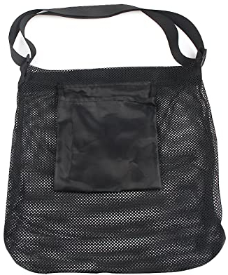 Porssaut Pilz-Jagdtasche Pilzfutterbeutel Jagdnetzbeutel, Futterbeutel Ernte Pilzkorb Sammelbeutel Faltbares Obstsammeln für Camping Reisen Wandern Schwarz