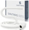 SANTRAS® Duschschlauch PREMIUM Weiß 1,25 m mit Durchflussbegrenzer – Besonders flexibler Brauseschlauch aus Easy Clean Material MADE IN GERMANY…