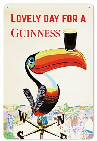 GUINNESS - Blechschild - 20x30 cm - Lovely Day for a Guinness - Tukan - Wetterfahne G300/001