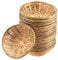 JEUIHAU Lot de 12 corbeilles à pain rondes en bambou naturel pour le rangement du pain, des fruits et des collations