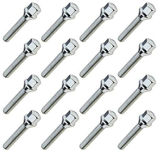 16x Radschrauben Radbolzen M12x1,25 60mm Kegelbund SW17 für Alufelgen Stahlfelgen