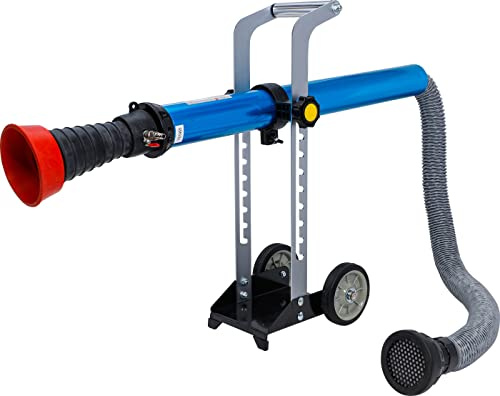 BGS 70928 | Druckluft-Abgasabsauggerät | fahrbar | Länge 4,2 m | für einseitiges Endrohr | Gummikonus | 10-stufig höhenverstellbar | Luftverbrauch 454 l/min | empfohlener Druck 9,2 bar