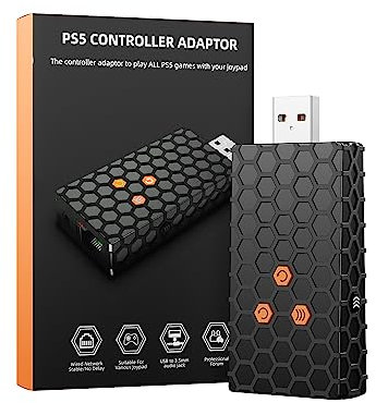Mytrix Adattatore controller PS5, convertitore wireless per Xbox Series X/S/One, PS4, Xbox Elite, controller Switch Pro, con dieci funzioni macro, Turbo, Remap e audio
