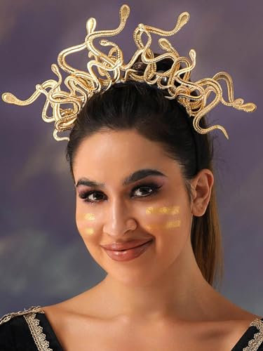Yean Medusa Schlangen-Stirnband, griechische Göttin, Haarband, Kopfschmuck, Cosplay, Kostüm, Rave-Haarschmuck für Frauen