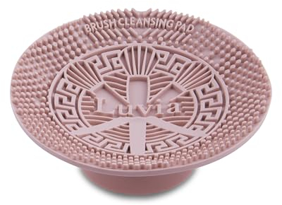 Luvia Cosmetics - Pad in silicone per la pulizia dei pennelli, colore: Rosa