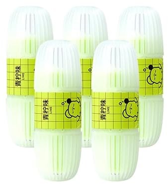 LAPURETE Kraft Aktiv Duftspüler Toilettenstein Lemon (5er Pack), WC Reiniger sorgt für Reinigung bei jeder Spülung, Duftsteine für langanhaltend frischen WC Duft (zitrone)