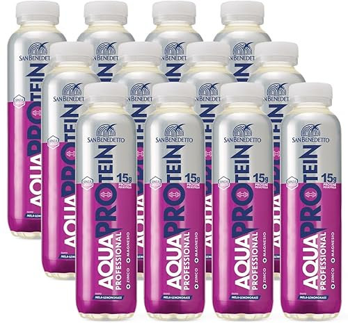 San Benedetto Acqua Protein Bevanda Proteica Mela Lemongrass 400ml - 12 Bottiglie