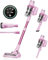 Belife BVC11 Aspirateur Balai sans Fil,45KPa/550W/45 Mins,Écran Tactile LED,6 en 1 Aspirateur sans Fil Puissant et Léger,pour Voiture,Tapis,Sols Durs et Poils d'animaux (Rose)