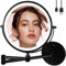 TUSHENGTU 9 Grand Murale Miroir Grossissant Lumineux,1X/10Xmirrcoir Maquilleur Lumineux Chargement USB, Convient Aux Coiffeuses d'hôtel,Aaux Salles de Bains Et Au Rasage Chrome (960C10X