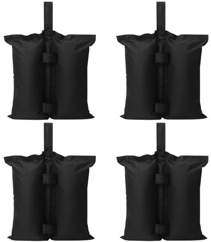 4er Set Pavillon Sandsäcke, Sandsäcke Gewichtstaschen, Pavillonstandfüße Wasserdicht Sandsäcke für Zelt, für Pavillon Sonnenschirm Trampolin Outdoor, Gewichtete Füße Tasche