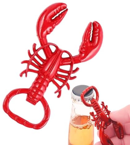 Rawfish Barware Decor Beer Opener,Magnetic Bottle Opener,Lobster Shaped Bottle and Beer Opener - Decorative Bar Tool Drinkware Magnet Keychain Easy to Use for Home Bar