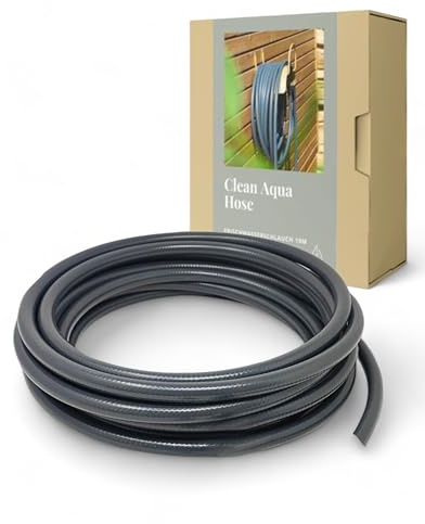 Livlig53 Trinkwasserschlauch 10m, Schlauch lebensmittelecht & PVC-frei, Frischwasserschlauch Made in Germany, Wasserschlauch 1/2 Zoll Wohnmobil, Outdoorküche & Pool, Anthrazit