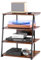 VEVOR Meuble Audio Visuel 4 Niveaux, Étagère Multimédia en Bois, Support TV d’Angle avec Multiprises et LED, Réglable en Hauteur, pour Lecteurs DVD/Décodeurs de Câbles/Consoles de Jeux, Marron