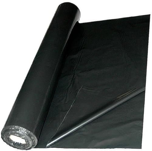 Heavy Duty Dust Sheet Greenhouse Cover Plastic Polythene Sheeting | 4m Wide 500G | Black (1m x 4m)