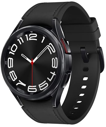 Samsung Galaxy Watch6 Classic Smart Watch, Fitness Tracker, Bluetooth, 43mm, Black, 3 Year Extended Warranty (UK Version) (Renewed)